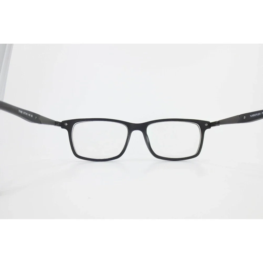 Turboflex TF466 Matte Black Rectangular Eyeglasses Frames 51-16-140 Gunmetal Red